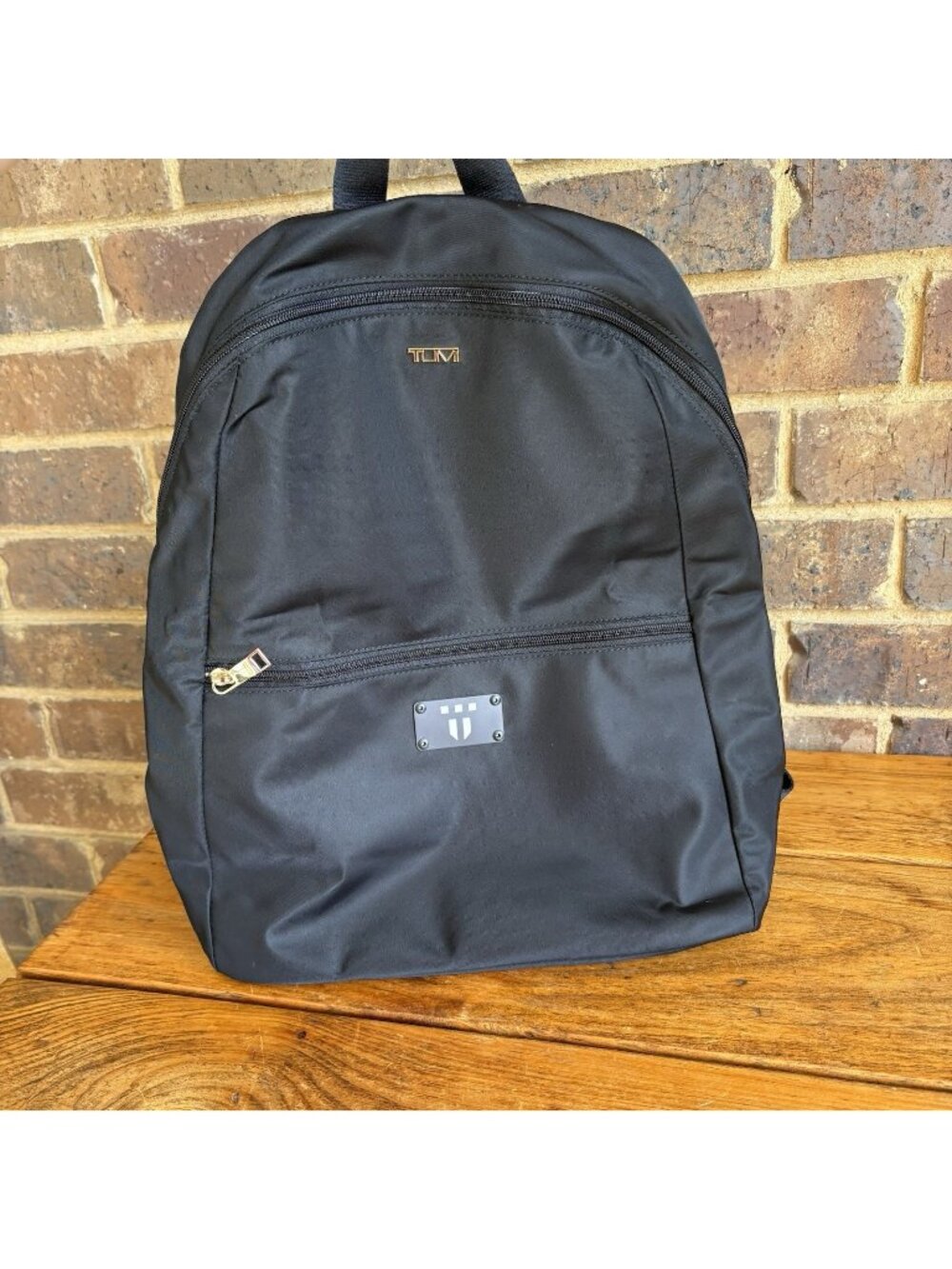 Tumi Voyageur Just In Case Packable Travel Backpack Black Gold MISSING CASE READ